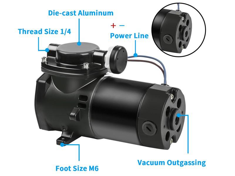12V/24V DC Brushed Small Diaphragm Vacuum Pump