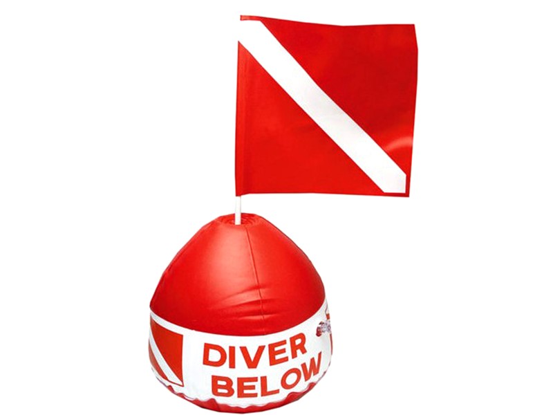 Red White Snorkel Scuba Dive Flag 